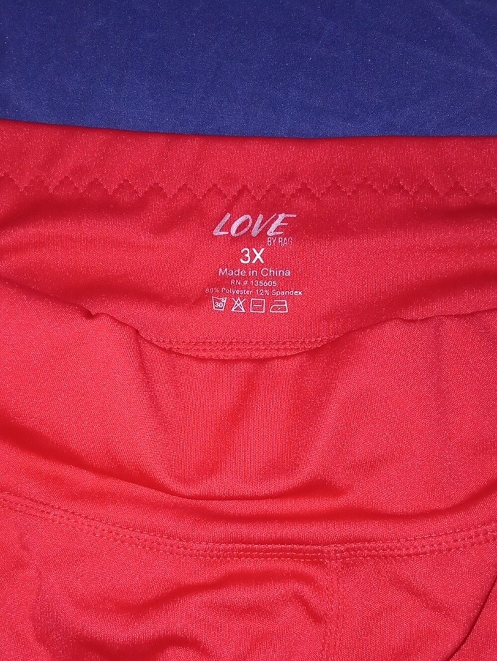 Love Bright Red WoMen’s Athletic Shorts with Side Pockets - Picture 2 of 4